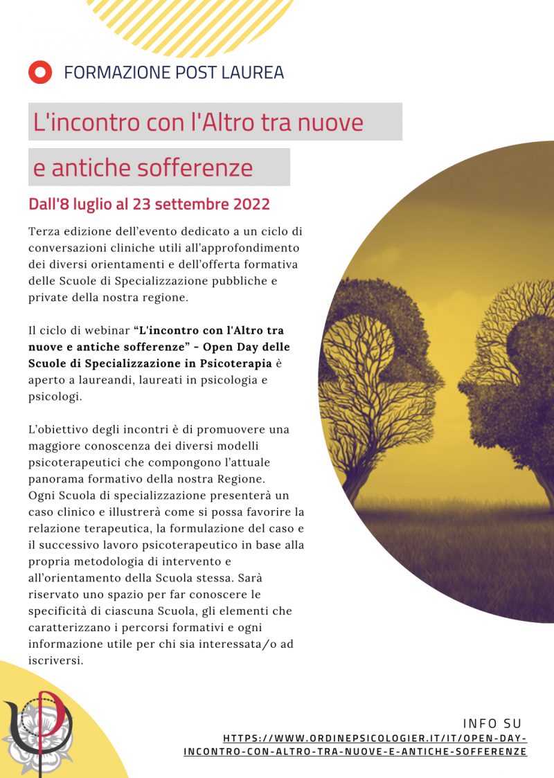 Locandina dell'evento Dell'ordine degli psicologi dell'Emilia Romagna 2022